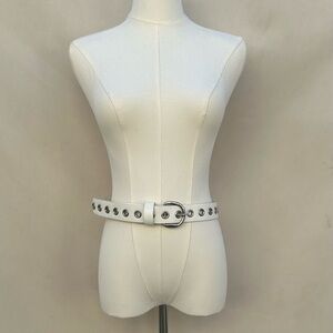 White Studded Belt